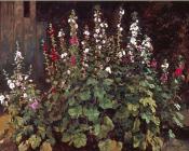 Hollyhocks - 威廉·惠特克